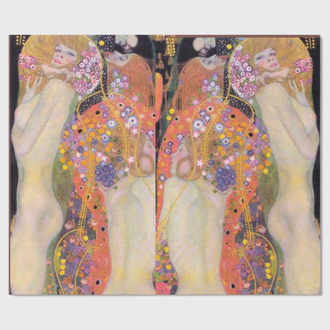 Papel De Regalo Serpientes de Agua, Gustav Klimt (Superficie plana)