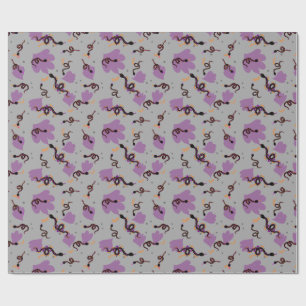Papel De Regalo serpientes de Halloween grises