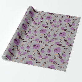 Papel De Regalo serpientes de Halloween grises