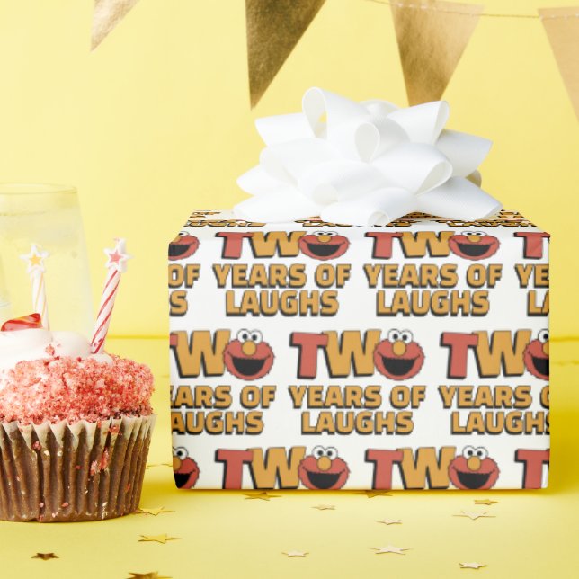 Papel De Regalo Sesame Street | Elmo - Second Birthday Wrapping Pa (Fiesta de cumpleaños )