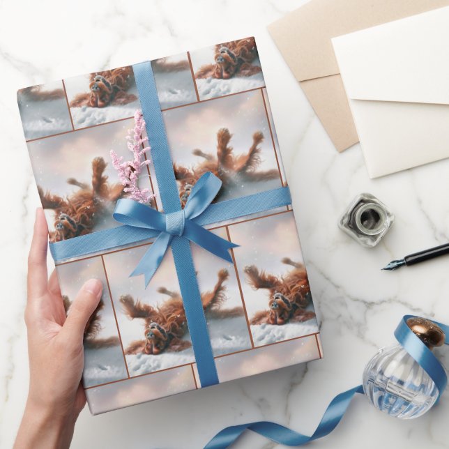 Papel De Regalo Setecientos irlandeses divirtiéndose en la nieve (Regalar)