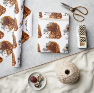 Papel De Regalo Setter irlandés con faisán