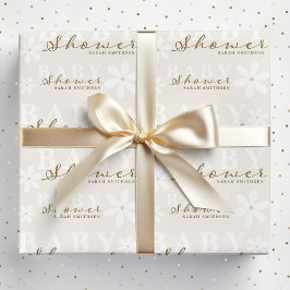 Papel De Regalo Sexo neutral de Daisy Garden Baby Shower