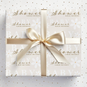 Papel De Regalo Sexo neutral de Daisy Garden Baby Shower