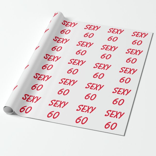 Papel de regalo sexy para 60 cumpleaños (Desenrollado)