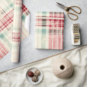 Papel De Regalo Shabby Chic Navidades con problemas Tartán
