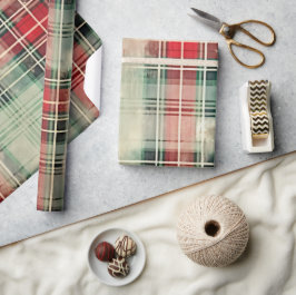 Papel De Regalo Shabby Chic Navidades con problemas Tartán