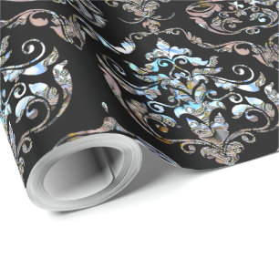 Papel De Regalo Shalliveye Baroque Damask Elegance a 10 metros