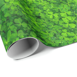 Papel De Regalo Shamrock Clovers Green Irish Symbol Irlanda