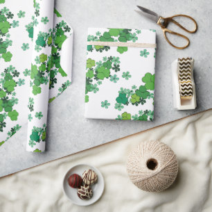 Papel De Regalo Shamrock y maricas verdes en cualquier ocasión