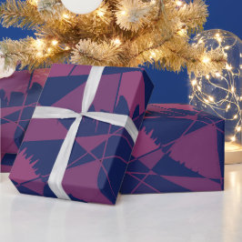 Papel De Regalo Shattered Blue Red 