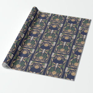Papel De Regalo Shell Art Nouveau del viejo libro