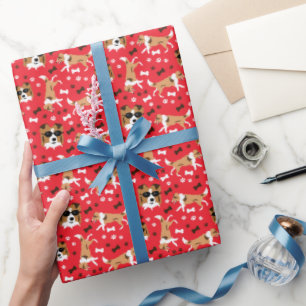 Papel De Regalo Shetland Sheepdog Shells Red