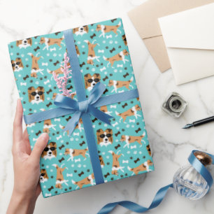 Papel De Regalo Shetland Sheepdog Shelties Aqua Wrapee Paper