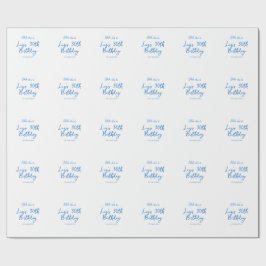 Papel De Regalo shh es un nombre de cumpleaños número 30 fecha azu