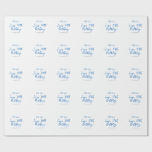 Papel De Regalo shh es un nombre de cumpleaños número 30 fecha azu