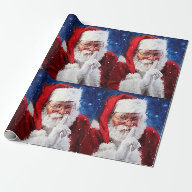 Papel De Regalo SHH Santa (Desenrollado)