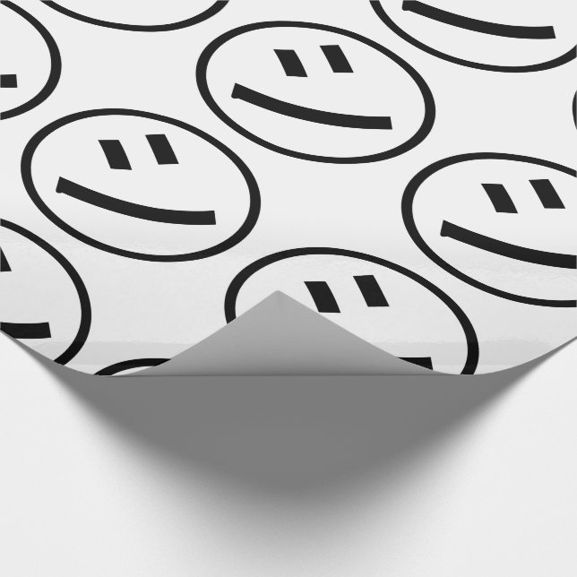 Papel De Regalo ㋛ Shi Kana Katakana Emoji sonriente / Emoticon (Esquina)