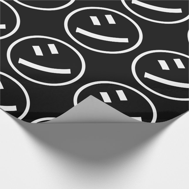 Papel De Regalo ㋛ Shi Kana Katakana Emoji sonriente / Emoticon (Esquina)