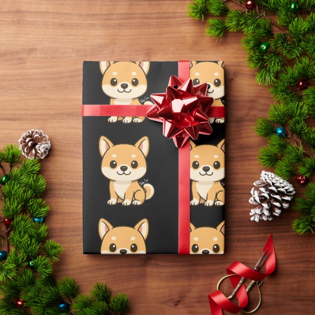 Papel De Regalo Shiba Inu (Regalo de vacaciones)