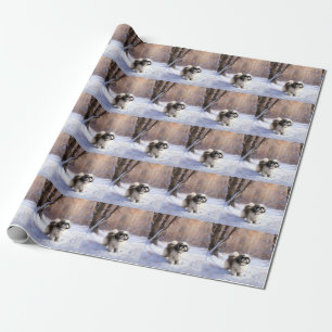 Papel De Regalo Shih Tzu deja que nieve Navidades