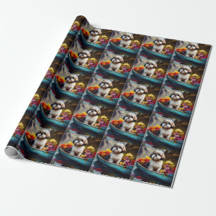 Papel De Regalo Shih Tzu en una Paleta: Una Aventura Escénica