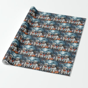 Papel De Regalo Shih Tzu Halloween Espeluznante