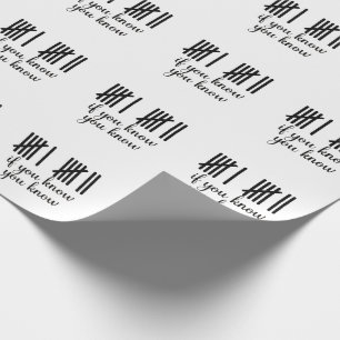 Papel De Regalo Si Sabes Sabes Seis Siete 6 7 Matemáticas 