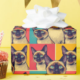 Papel De Regalo Siamese cat wrapping paper