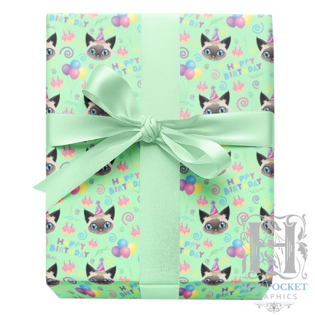 Papel De Regalo Siamese Cat Wrapping Paper in  (Subido por el creador)