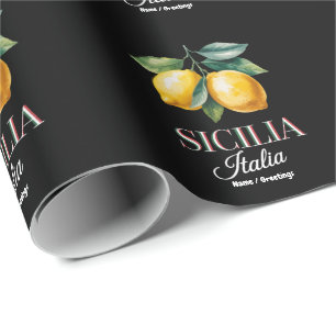 Papel De Regalo Sicilia Italia Orgullosos Limones Italianos Fresco
