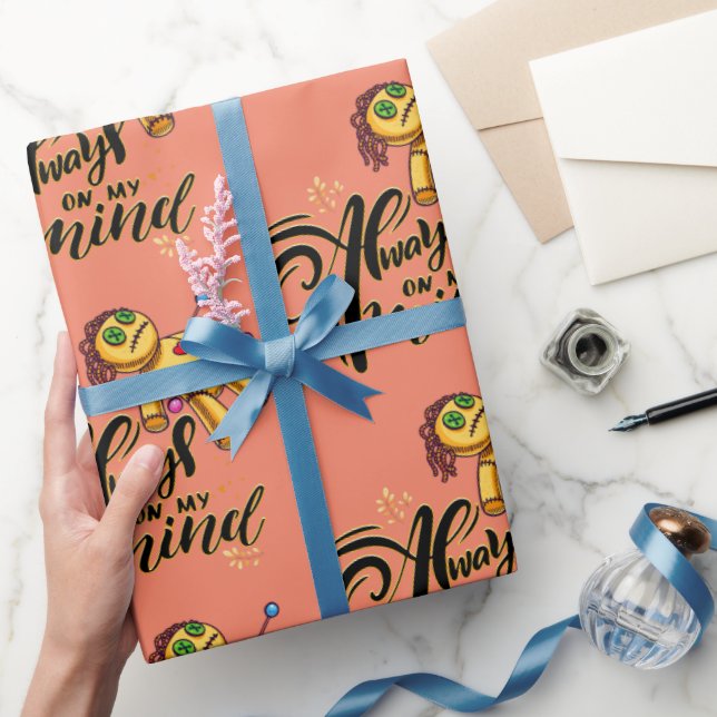 Papel De Regalo Siempre en mi mente divertida muñeca de Halloween  (Regalar)