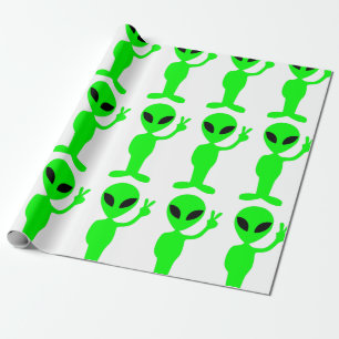 Papel De Regalo signo de paz alien lindo