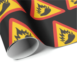 Papel De Regalo Signo de peligro de pimienta caliente