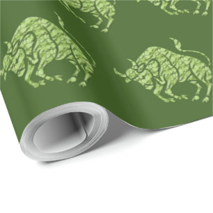 Papel De Regalo Signo estelar verde estrella del patrón zodiaco d