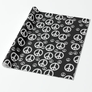 Papel De Regalo Signos de la paz blancos y negros