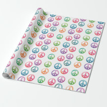 Signos de paz groovy estilo acuarela hippie amor