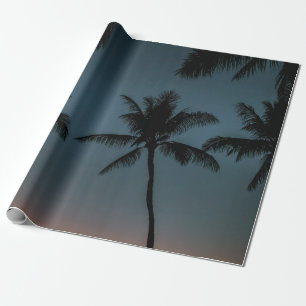 Papel De Regalo Silhouette de cocoteros