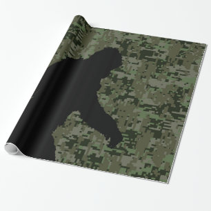 Papel De Regalo Silhouette desaparecida en camuflaje digital