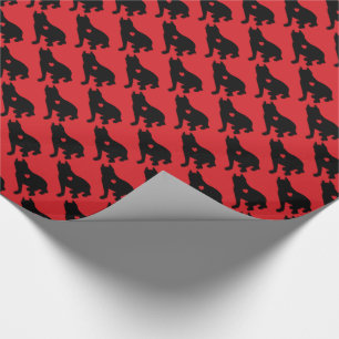 Papel De Regalo Silhouette norteamericana Pit Bull Terrier