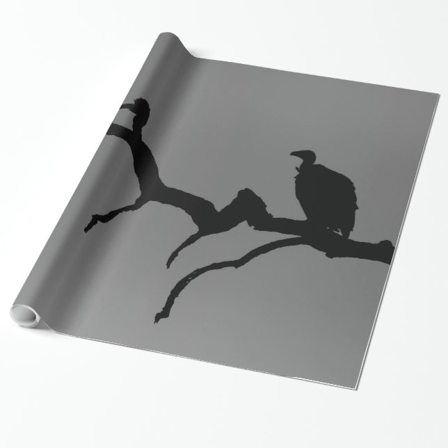 Papel De Regalo Silhouette Vulture (Desenrollado)