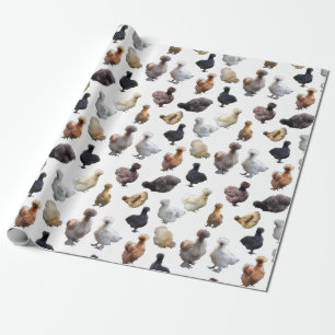 Papel De Regalo Silkie Bantam Chickens