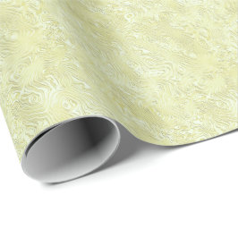 Papel De Regalo Silky Faux Moire Pattern in Shimmering Yellow