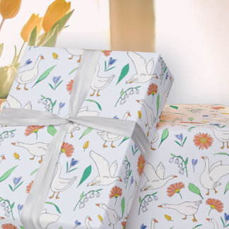 Papel De Regalo Silly Goose Fiesta Blue