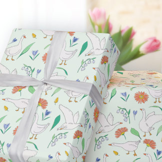 Papel De Regalo Silly Goose Fiesta Green