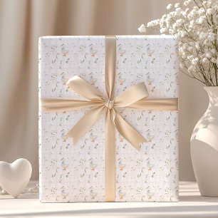 Papel De Regalo Silly Goose Wildflower Gingham Boy Baby Shower