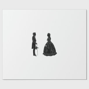 Papel De Regalo silueta de abraham lincoln mary todd lincoln