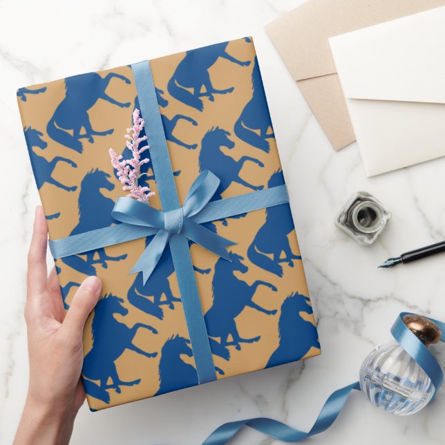 Papel De Regalo Silueta de caballo al galope (Regalar)