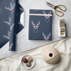 Papel De Regalo Silueta de ciervo minimalista