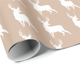 Papel De Regalo Silueta de ciervos blancos de país ruso